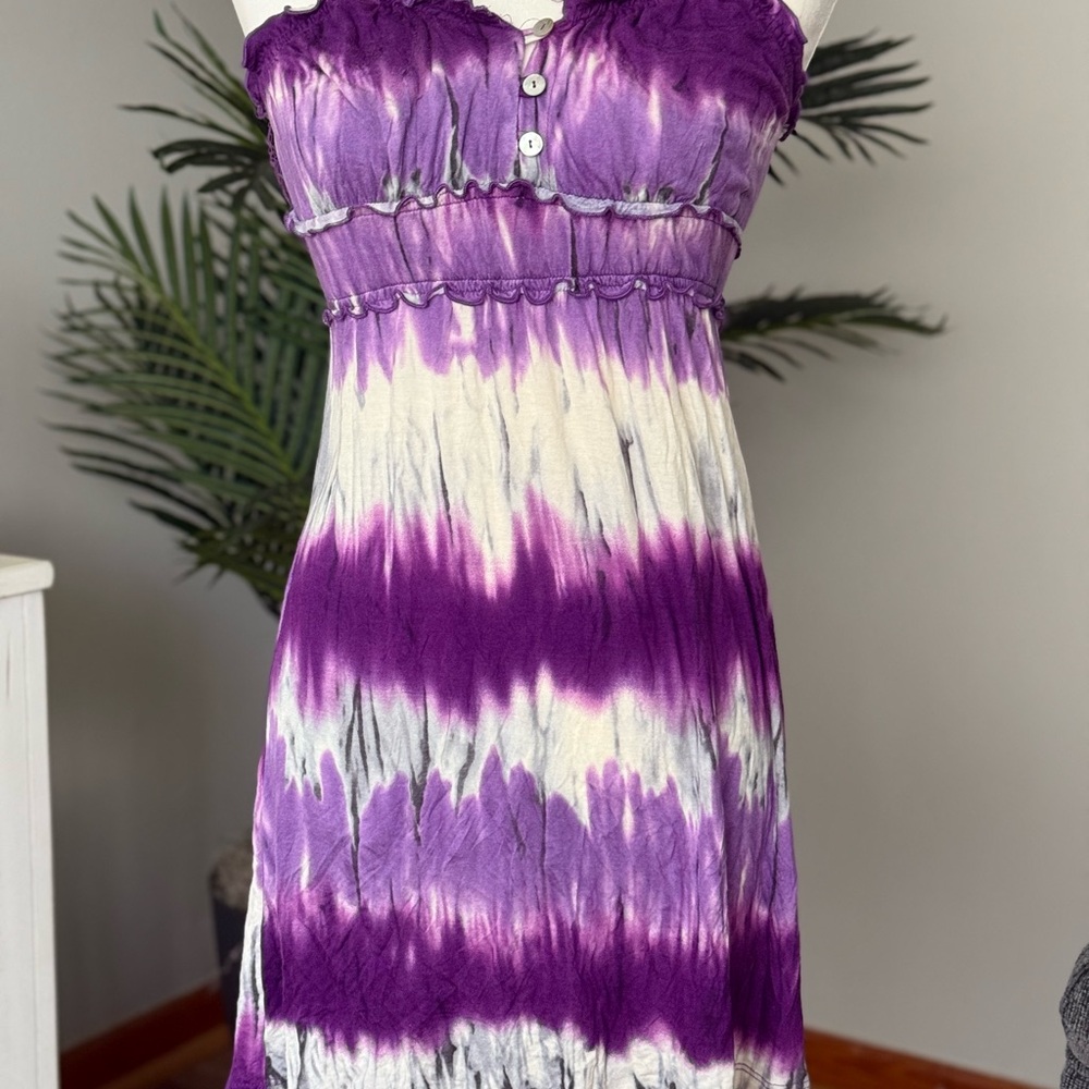 Purple Tie-Dye Women's Dress